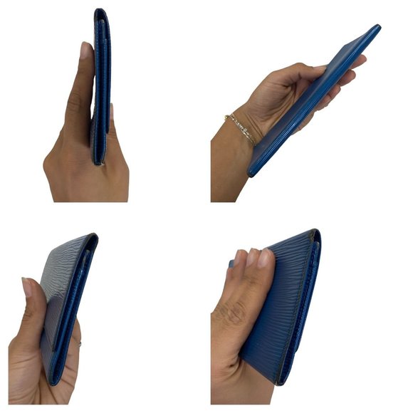 Authentic Louis Vuitton Wallet Long Epi Porte Yen Cartes Credit Bifold LV Vintag - Picture 6 of 12